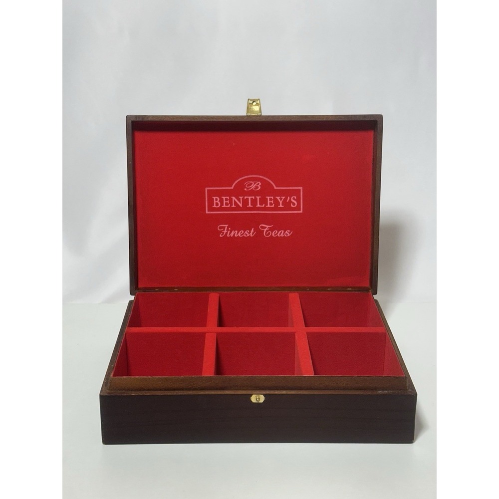 Bentley's Finest Teas wooden storage box.